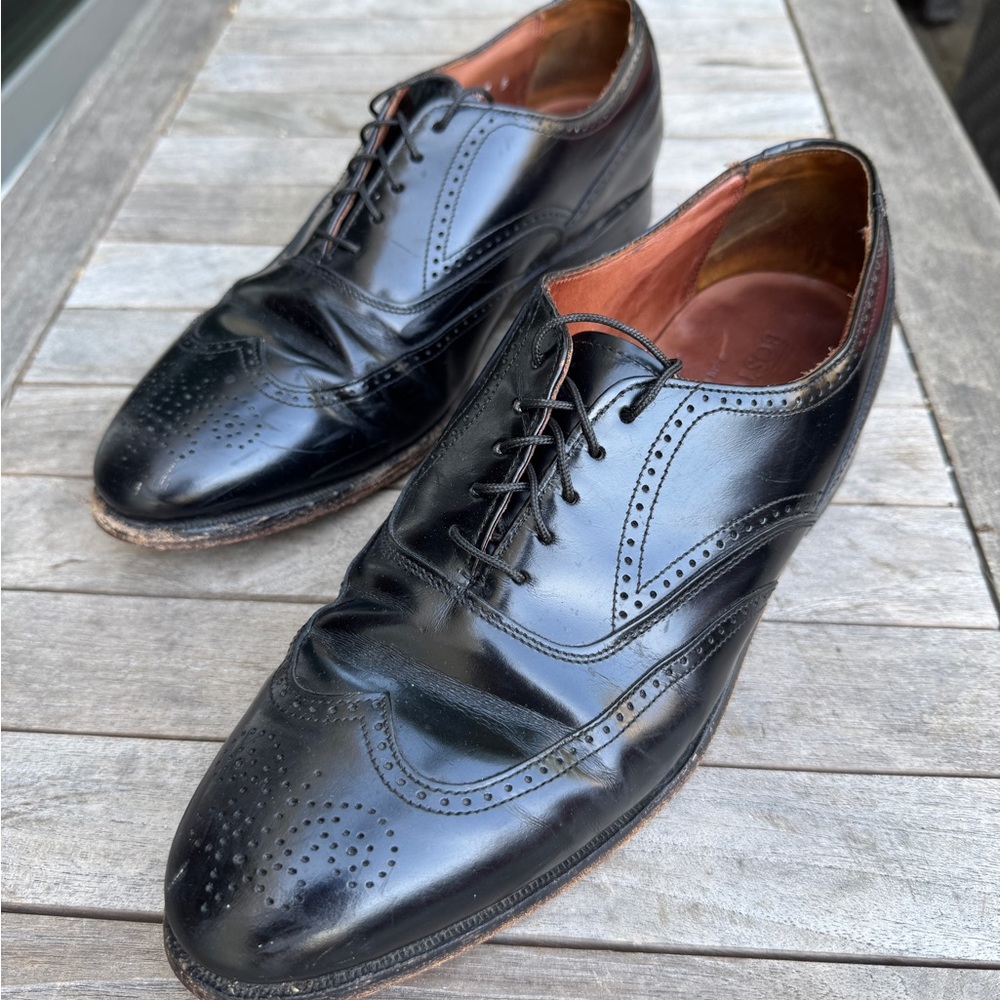 Bostonian Black Oxford Wingtips Size 10.5